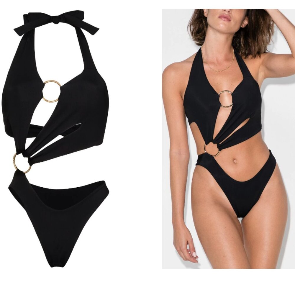 NWOT never worn louisa ballou halterneck cutout swimsuit size medium